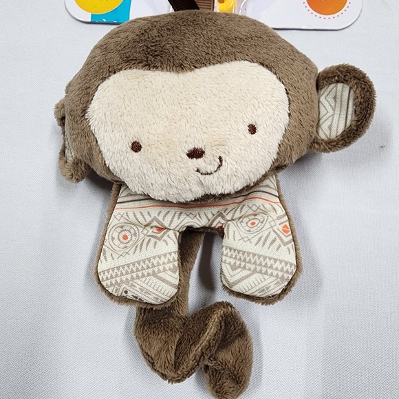 Fisher Price My Little SnuggaMonkey Plush Rattle 0+ Age New Monkey Clip Toy Baby - Picture 2 of 6